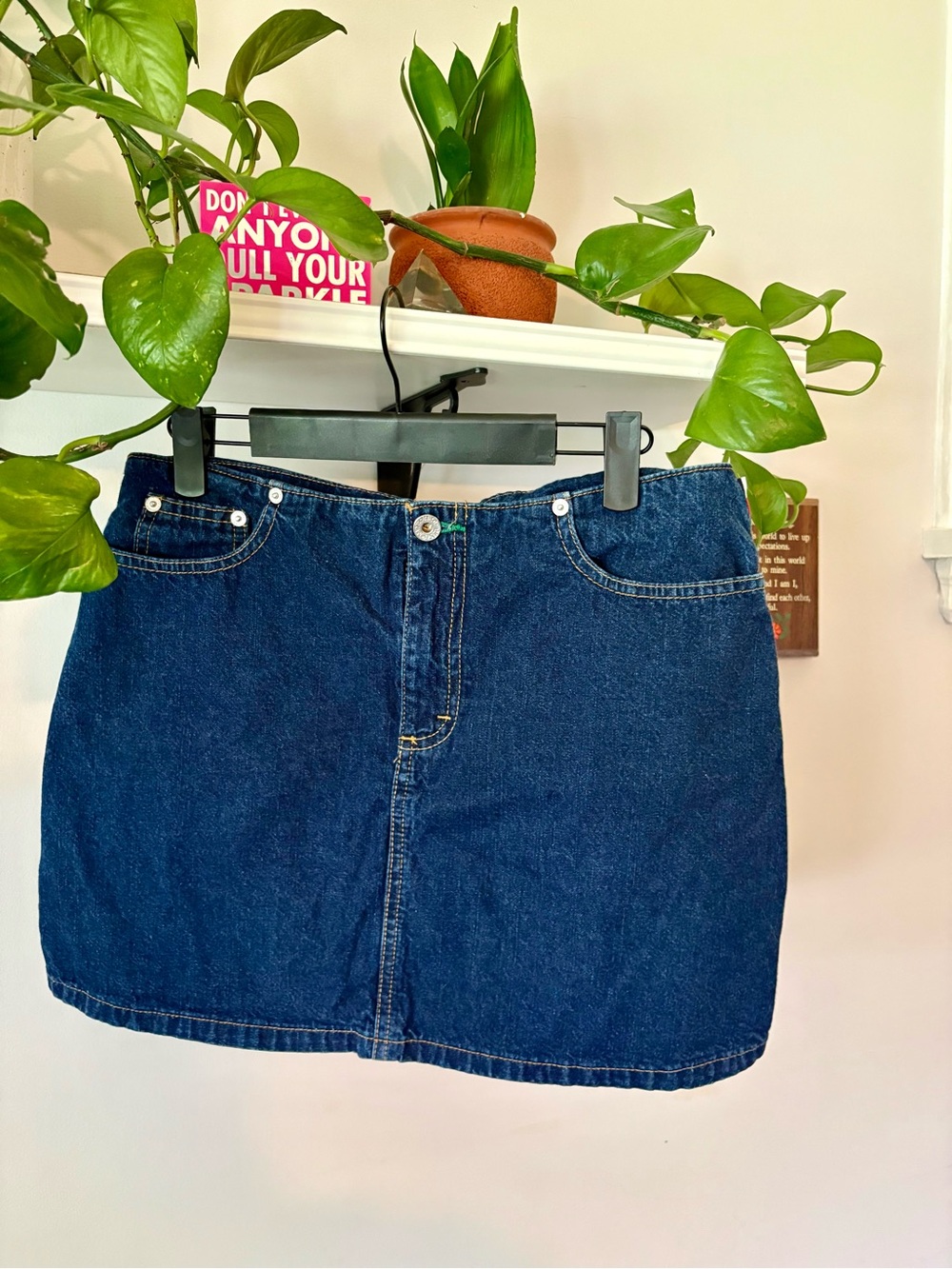 Tommy Hilfiger Dark Blue Denim Mini Skirt